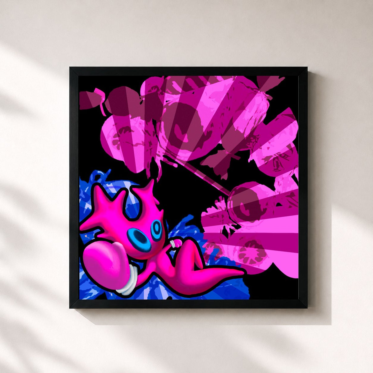 #noir T55F by 55ASKY as a square framed art print, black 32x32 cm frame