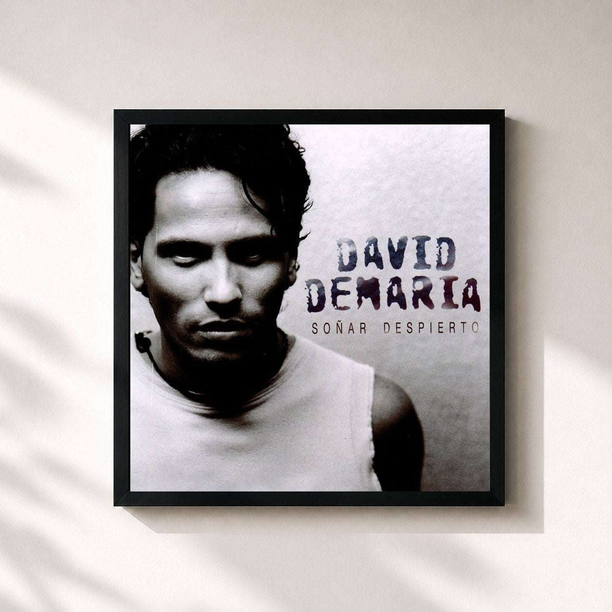 #noir Tableau carré de l'album Soñar despierto de David deMaria, cadre noir 32x32 cm