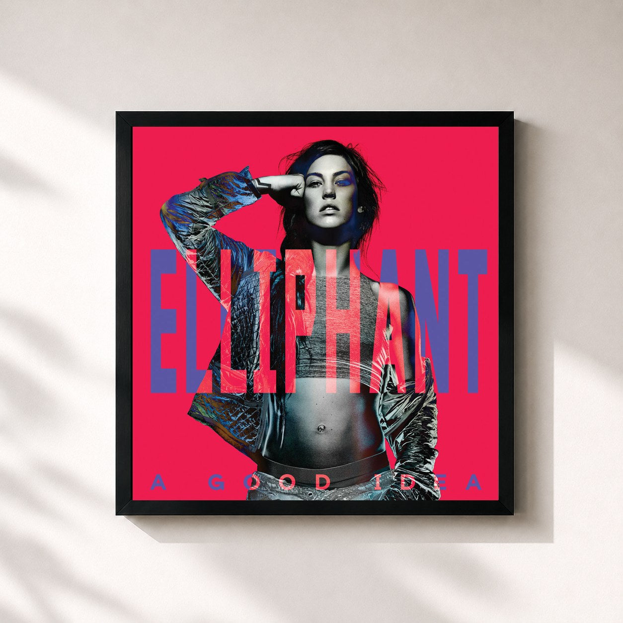 #noir Tableau carré de l'album A Good Idea (Ultimate Edition) de Elliphant, cadre noir 32x32 cm