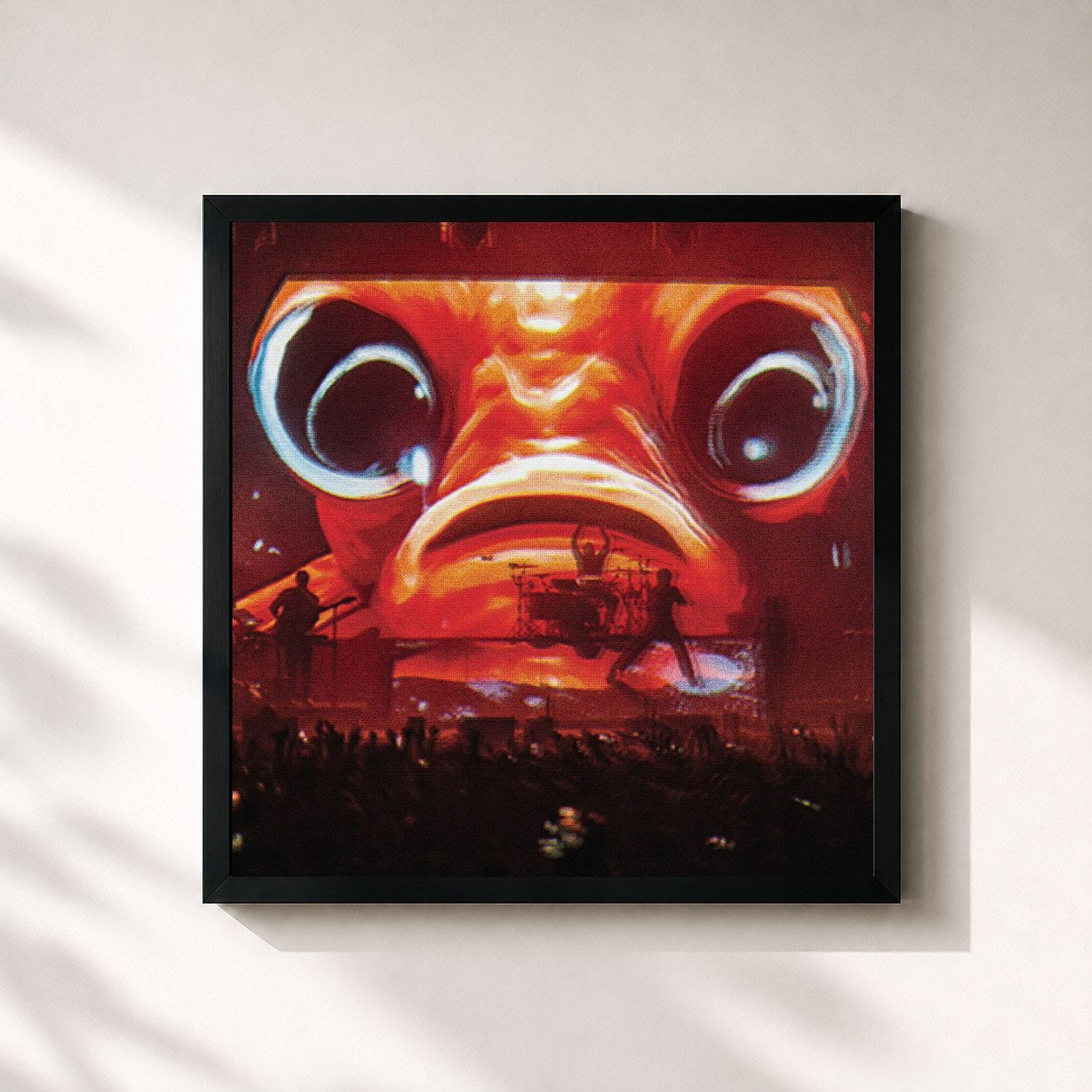 #noir Tableau carré de l'album WEMBLEY. LONDON. 17th FEBRUARY 2024 de Enter Shikari, cadre noir 32x32 cm