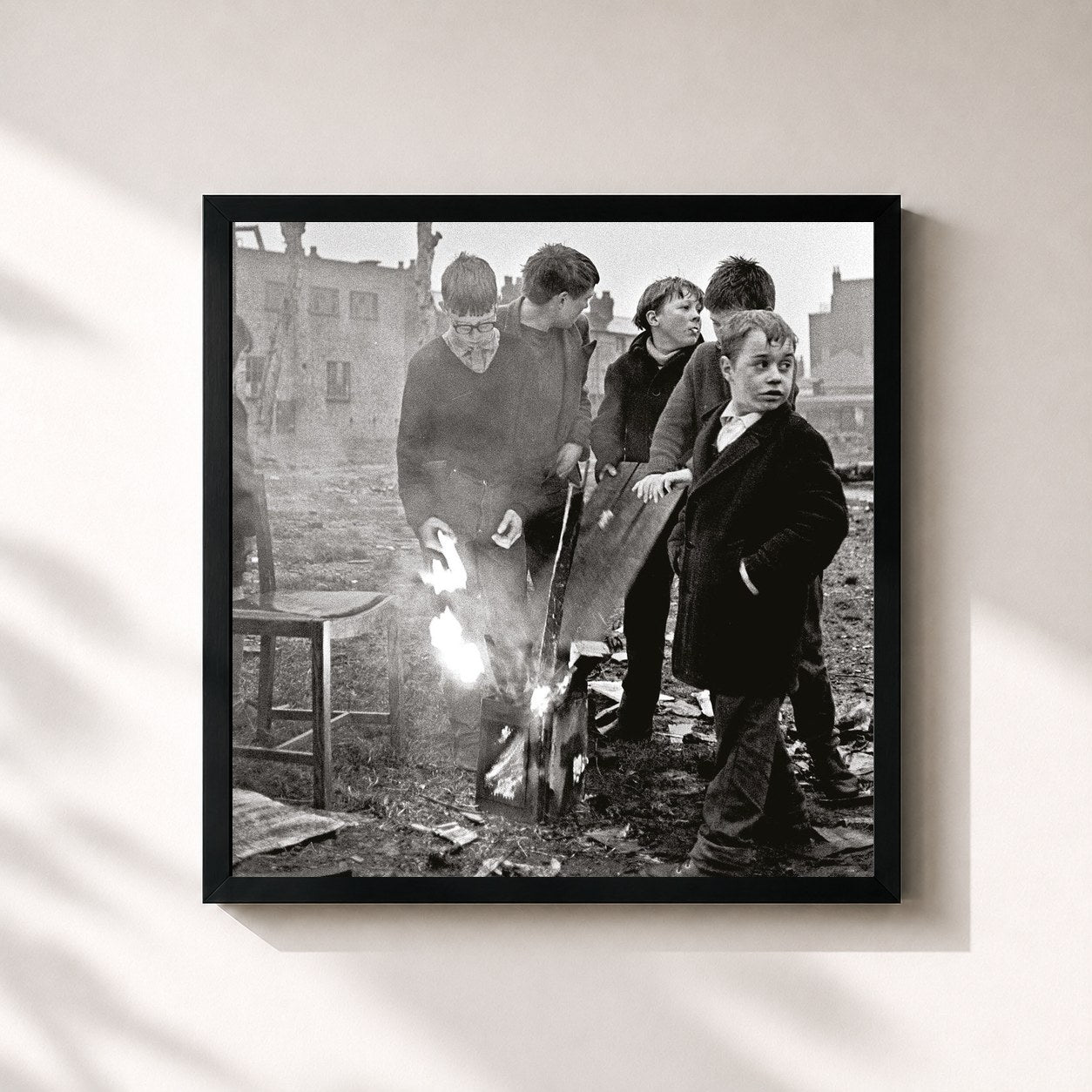 #noir Tableau carré de l'album The Bonny de Gerry Cinnamon, cadre noir 32x32 cm