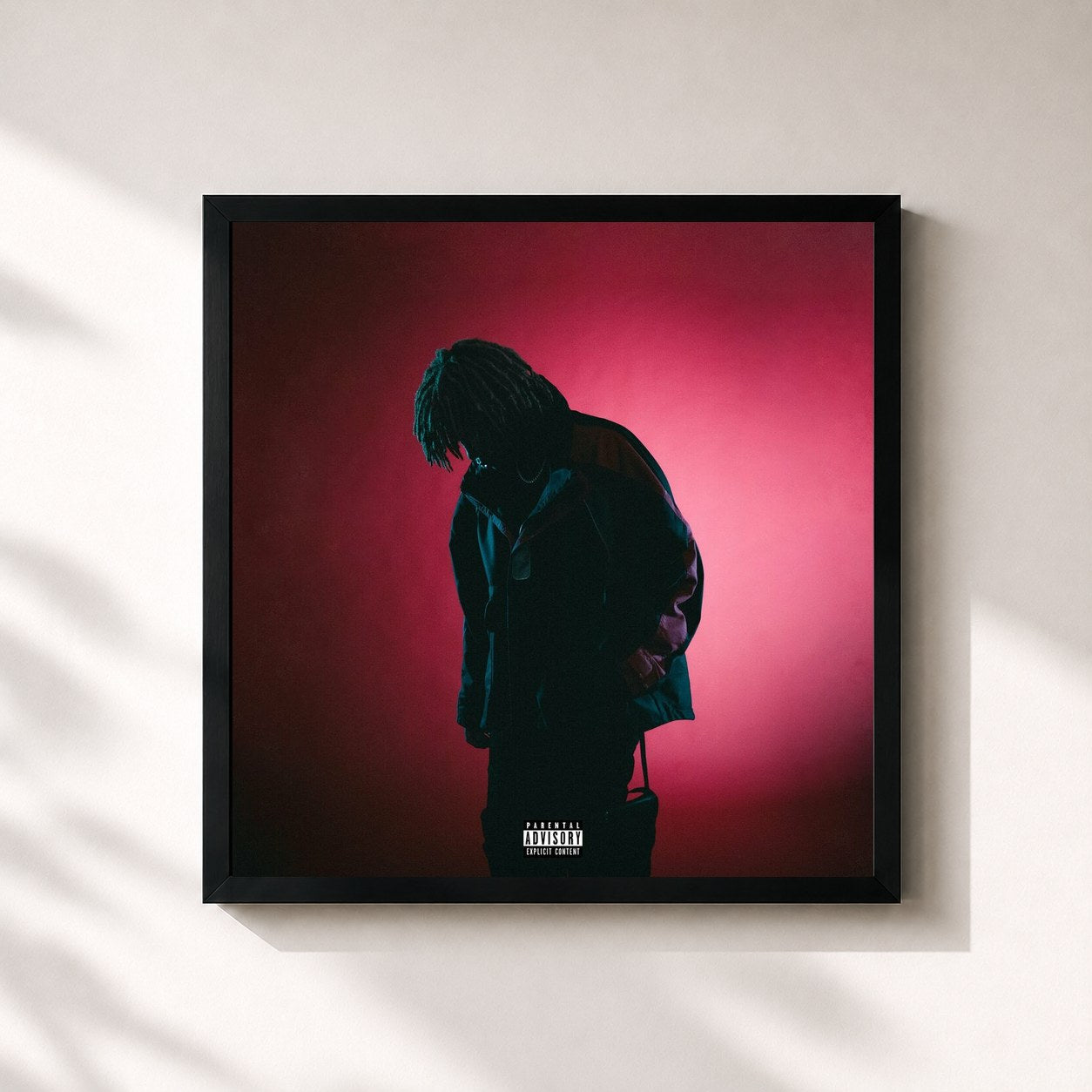 #noir Tableau carré de l'album Evolution de Rich Amiri, cadre noir 32x32 cm