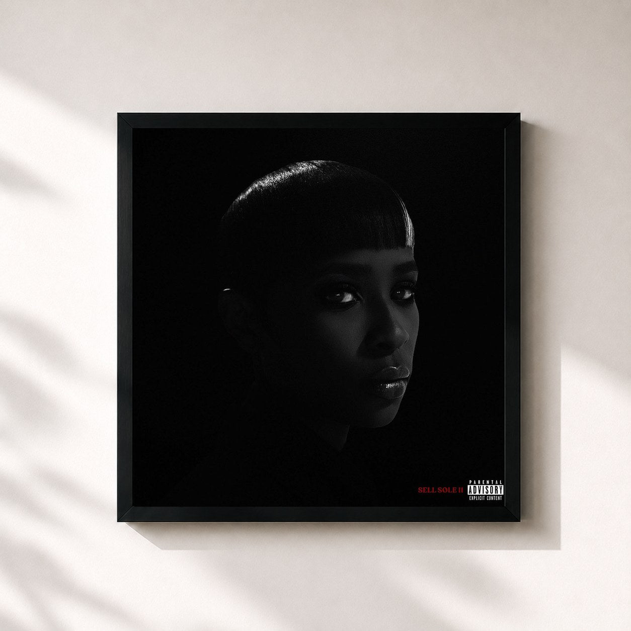 #noir Tableau carré de l'album Sell Sole II de Dej Loaf, cadre noir 32x32 cm