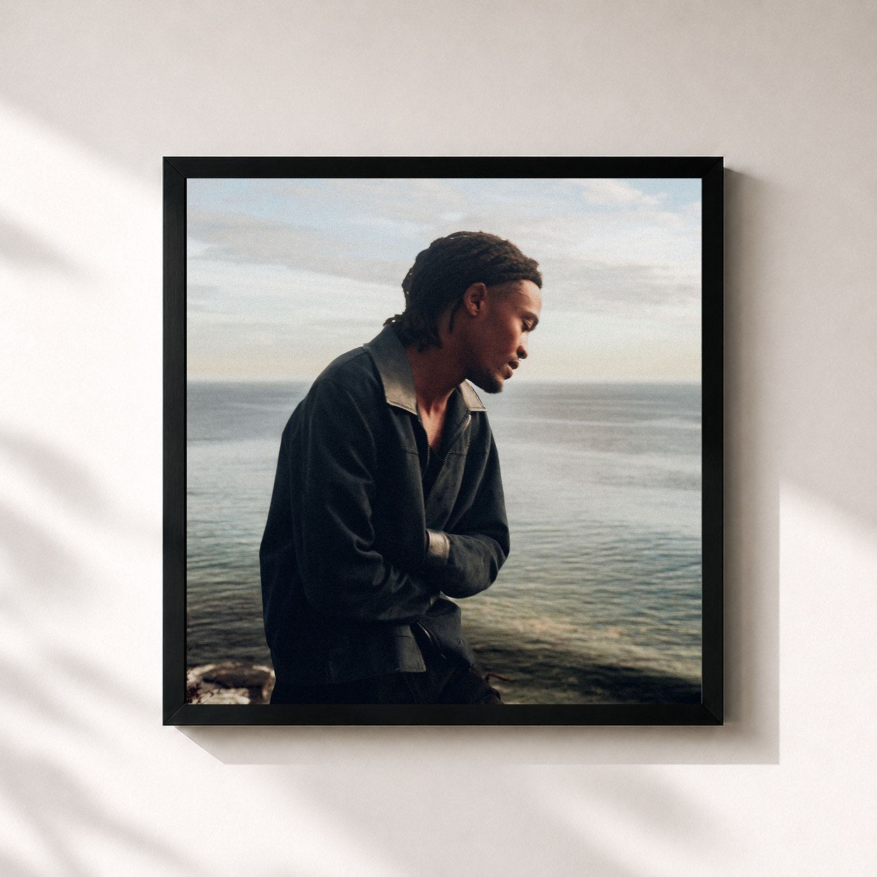 #noir Tableau carré de l'album I’ll Cry Tomorrow de Cleffy, cadre noir 32x32 cm