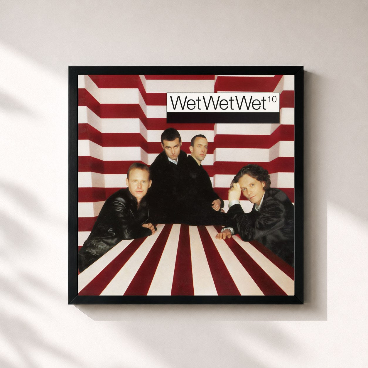 #noir Tableau carré de l'album 10 (Expanded Edition) de Wet Wet Wet, cadre noir 32x32 cm