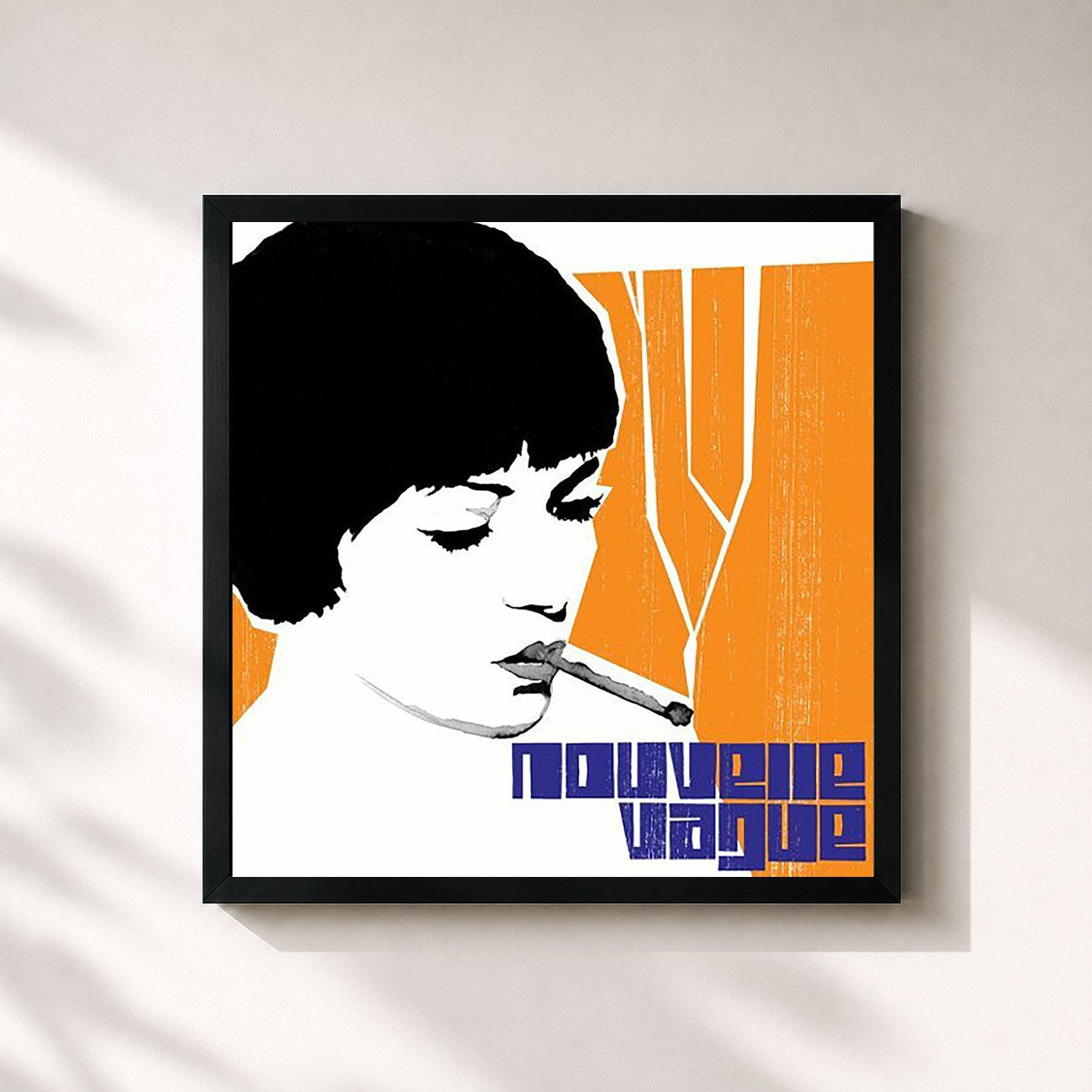 #noir Tableau carré de l'album Nouvelle vague (KCRW session) de Nouvelle Vague, cadre noir 32x32 cm