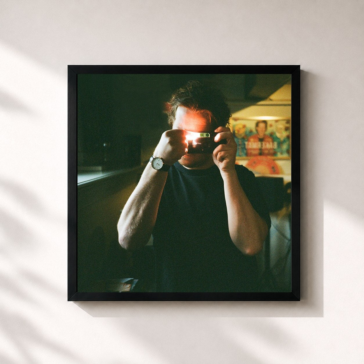 #noir Tableau carré de l'album From A Bakermat Point Of View de Bakermat, cadre noir 32x32 cm