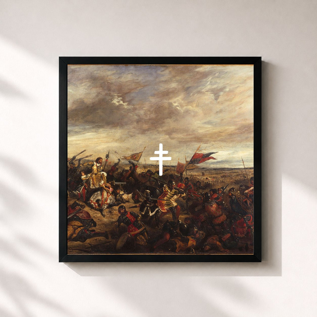 #noir Tableau carré de l'album Blood Of Your Empire de PRESIDENT, cadre noir 32x32 cm