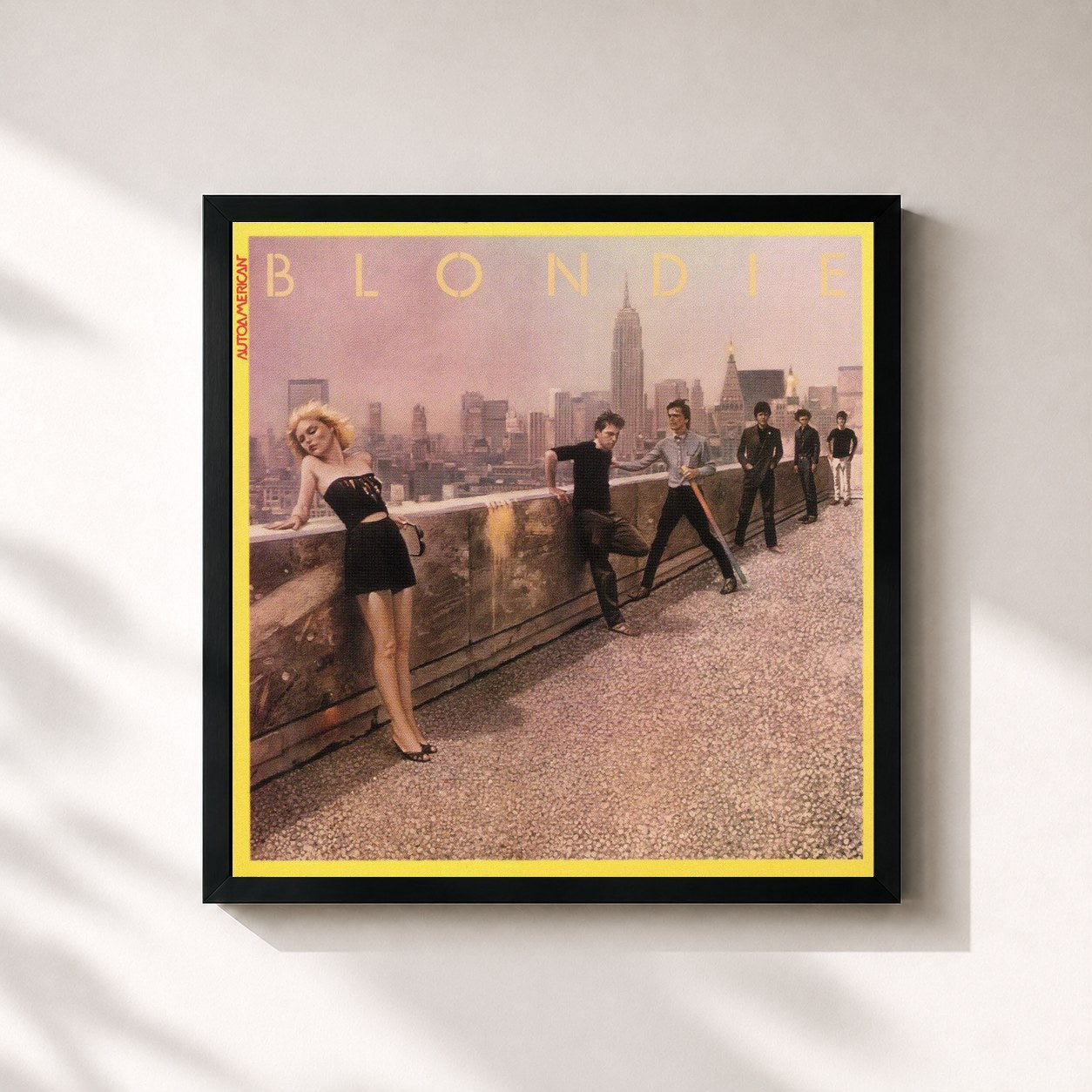 #noir Tableau carré de l'album Autoamerican (Remastered 2001) de Blondie, cadre noir 32x32 cm