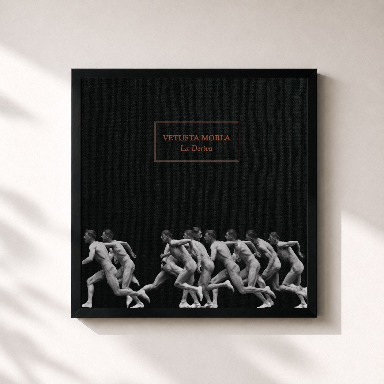 #noir Tableau carré de l'album La Deriva de Vetusta Morla, cadre noir 32x32 cm