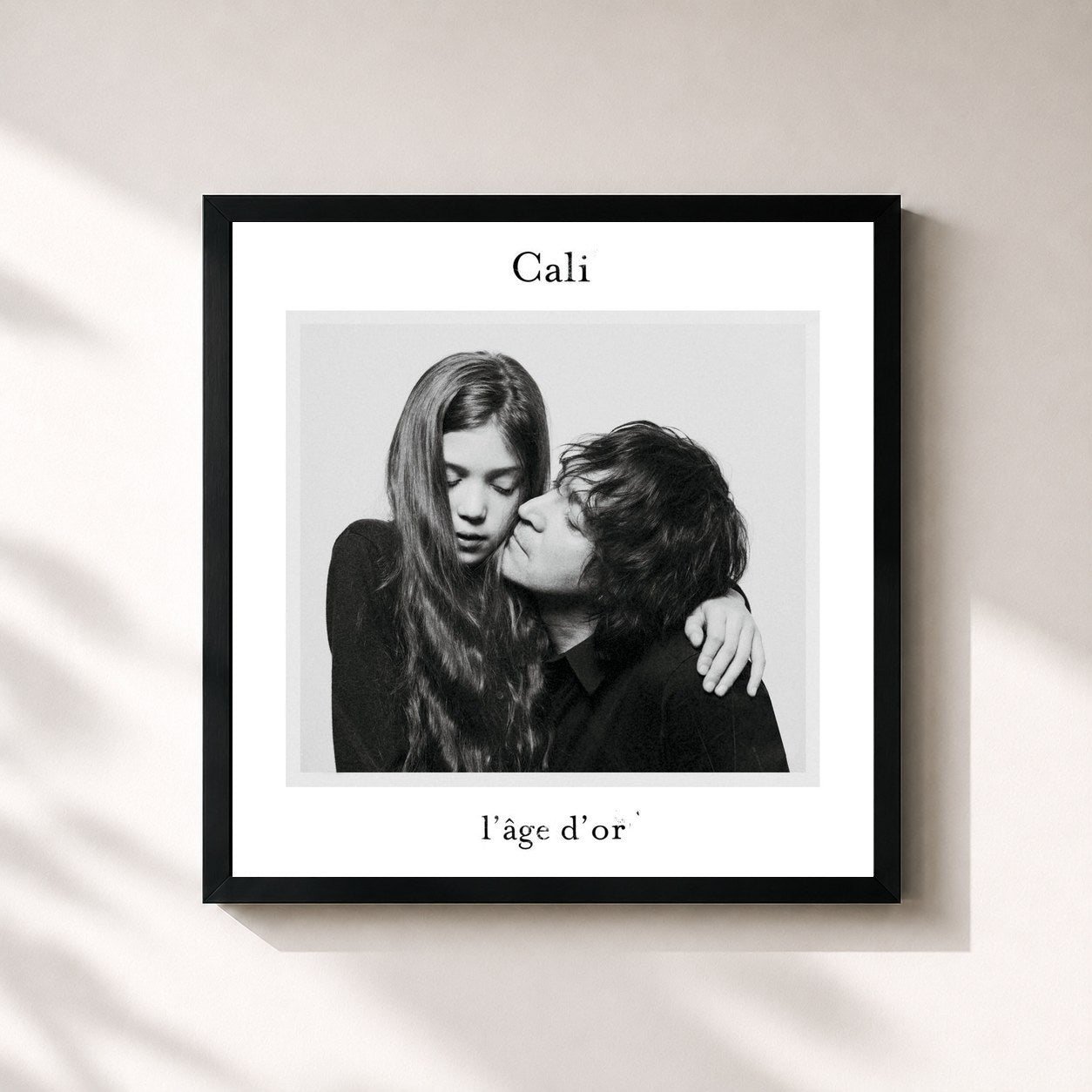 #noir Tableau carré de l'album L'âge d'or de Cali, cadre noir 32x32 cm