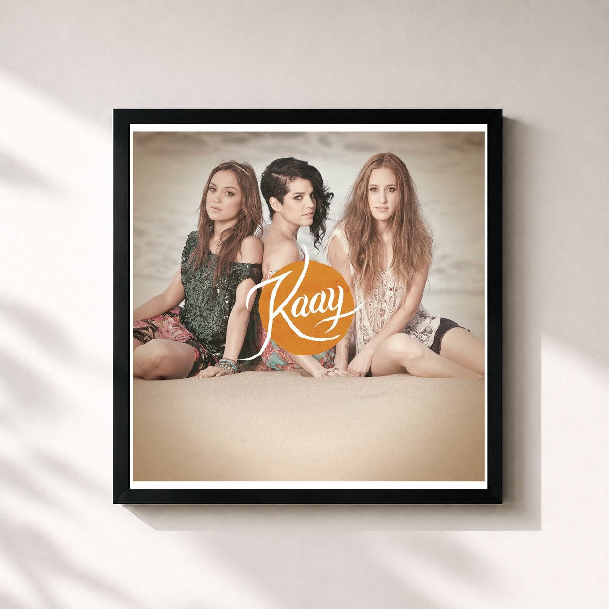 #noir Tableau carré de l'album Kaay de Kaay, cadre noir 32x32 cm