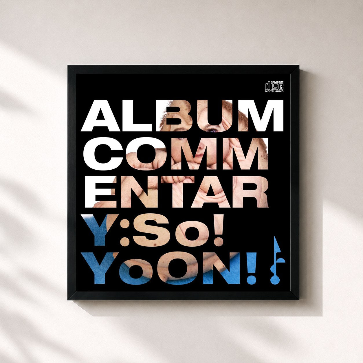 #noir Tableau carré de l'album Album Commentary: So!YoON! de So!YoON!, cadre noir 32x32 cm