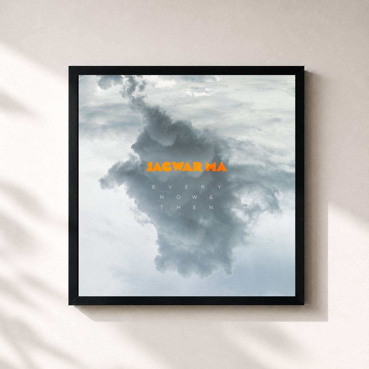 #noir Tableau carré de l'album Every Now & Then de Jagwar Ma, cadre noir 32x32 cm
