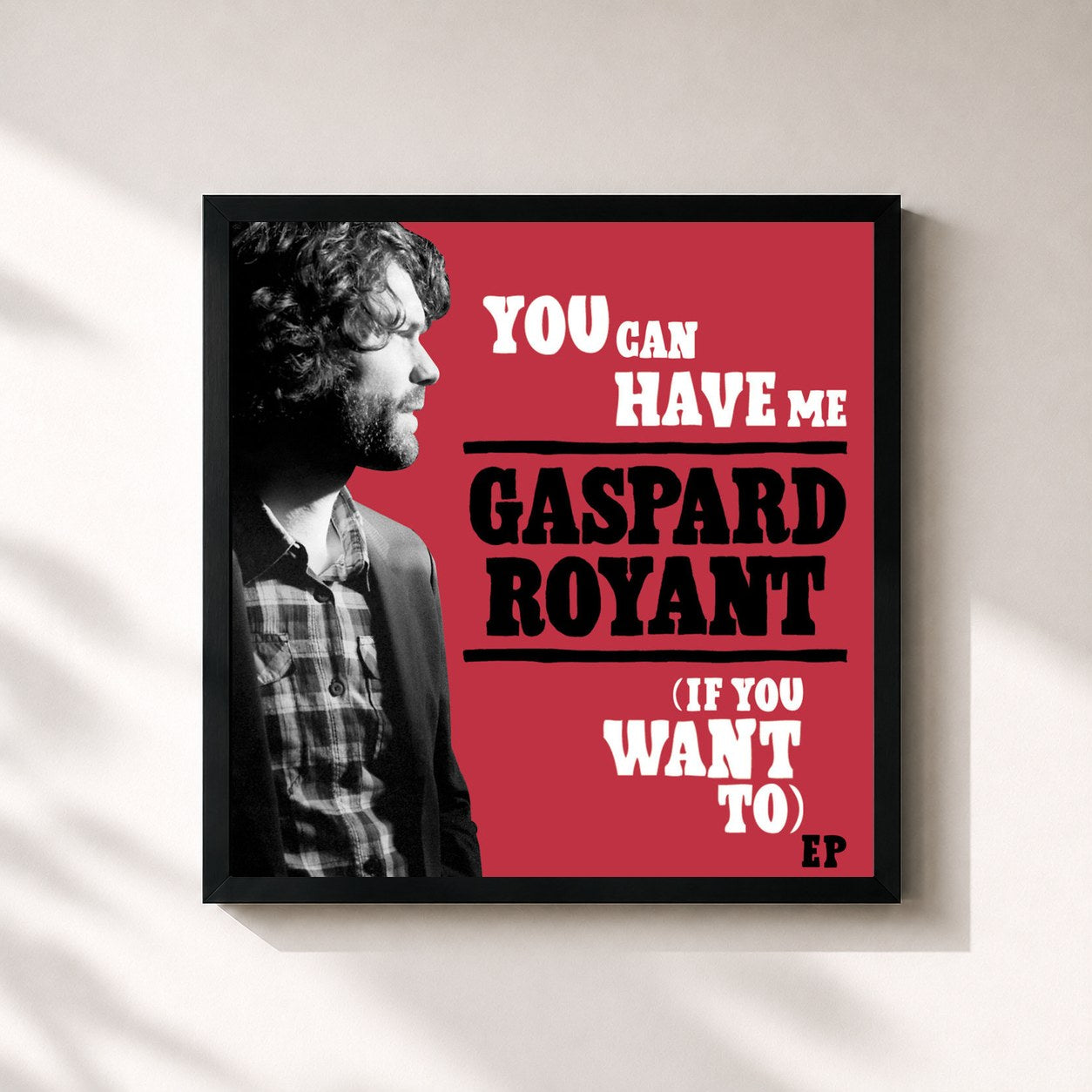 #noir Tableau carré de l'album You Can Have Me (If You Want to) - EP de Gaspard Royant, cadre noir 32x32 cm