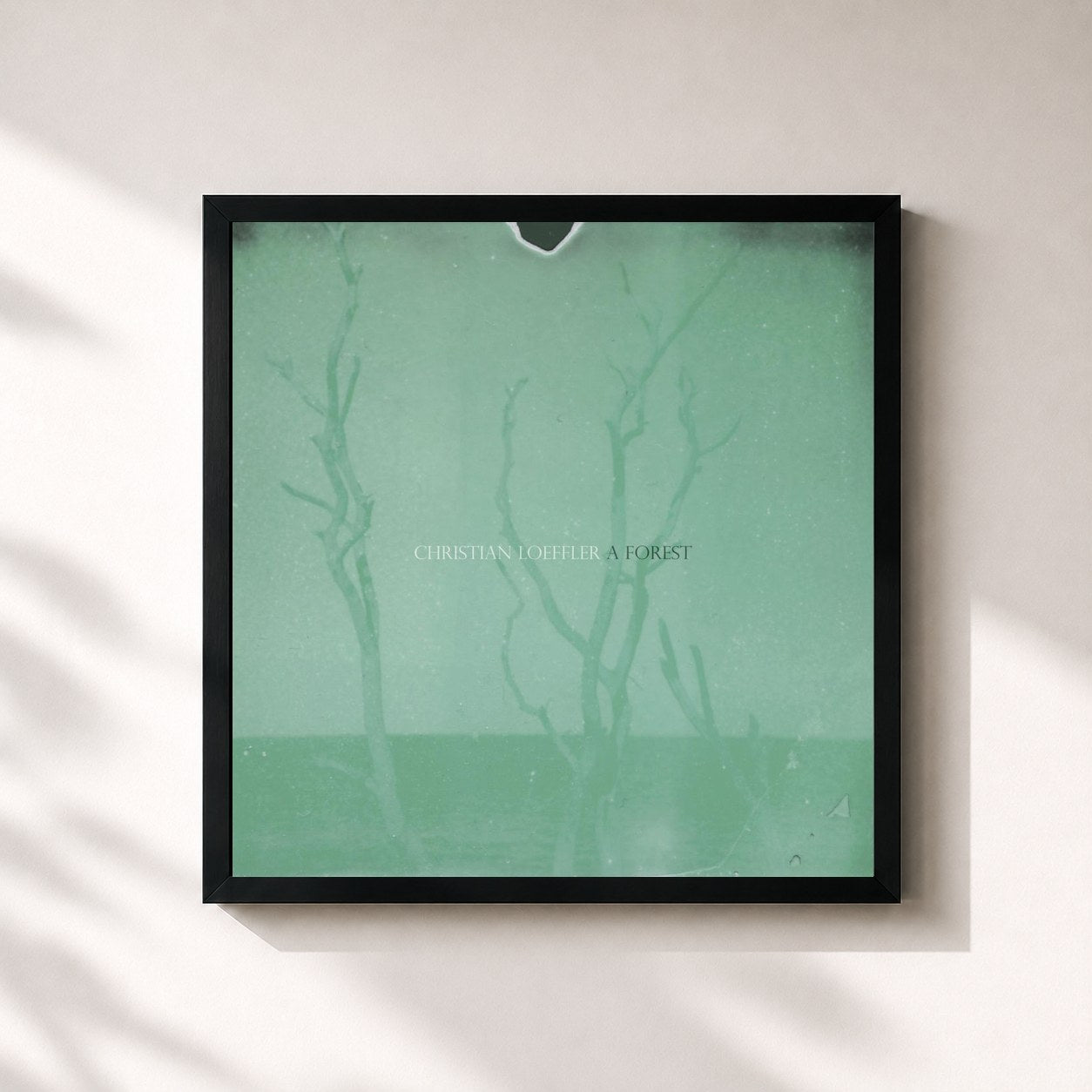 #noir Tableau carré de l'album A Forest de Christian Löffler, cadre noir 32x32 cm