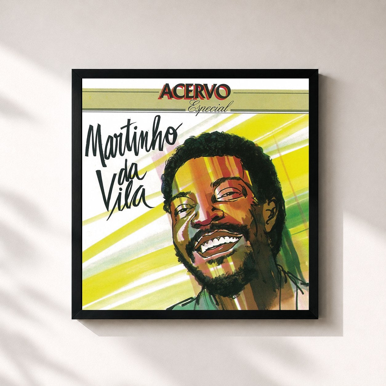#noir Tableau carré de l'album Série Acervo - Martinho Da Vila de Martinho da Vila, cadre noir 32x32 cm