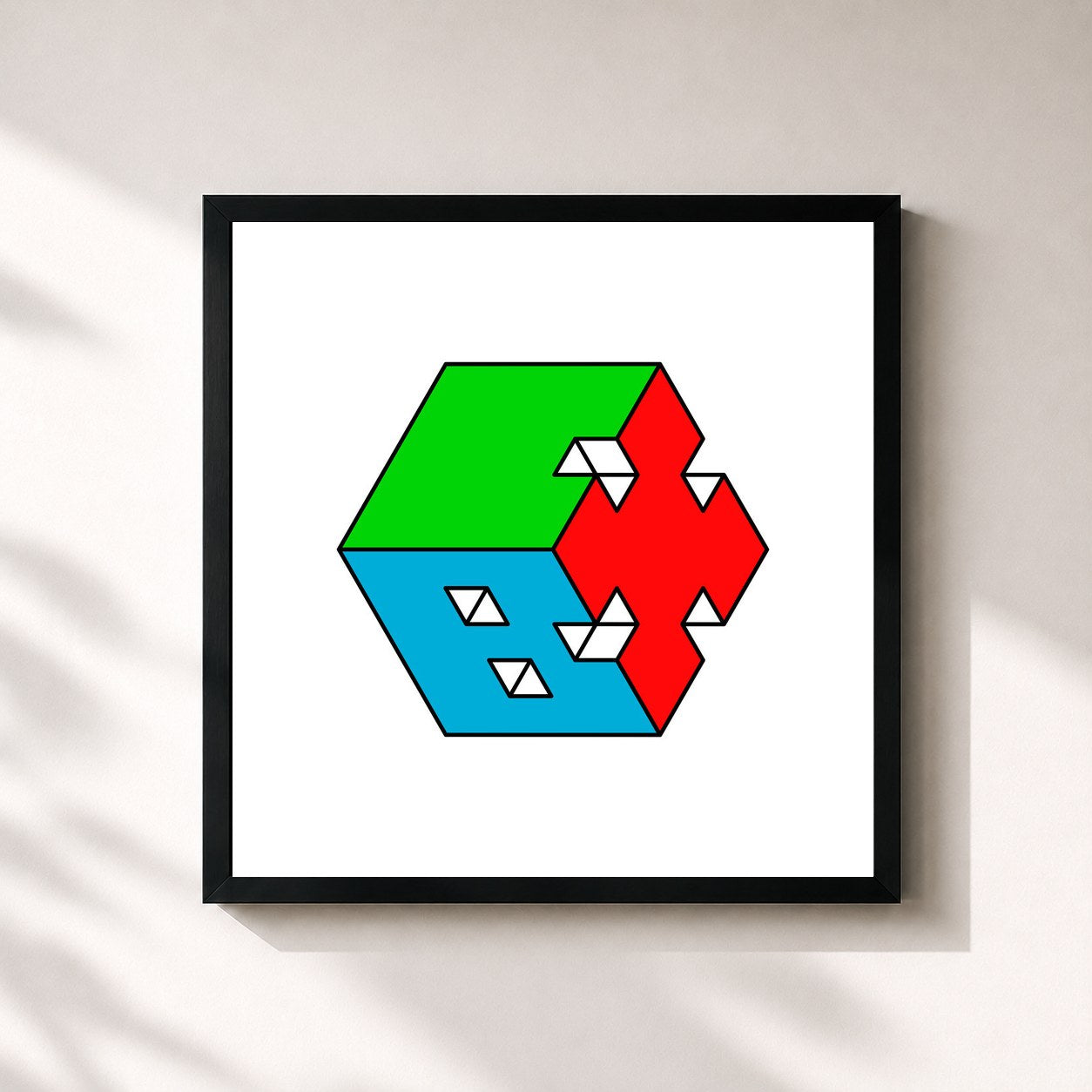 #noir Tableau carré de l'album Hey Mama! – The 1st Mini Album de EXO-CBX, cadre noir 32x32 cm