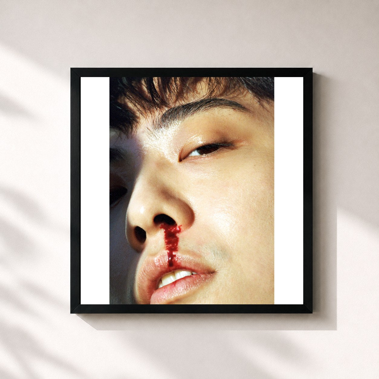 #noir Tableau carré de l'album Fatal Album Ⅲ de Giriboy, cadre noir 32x32 cm