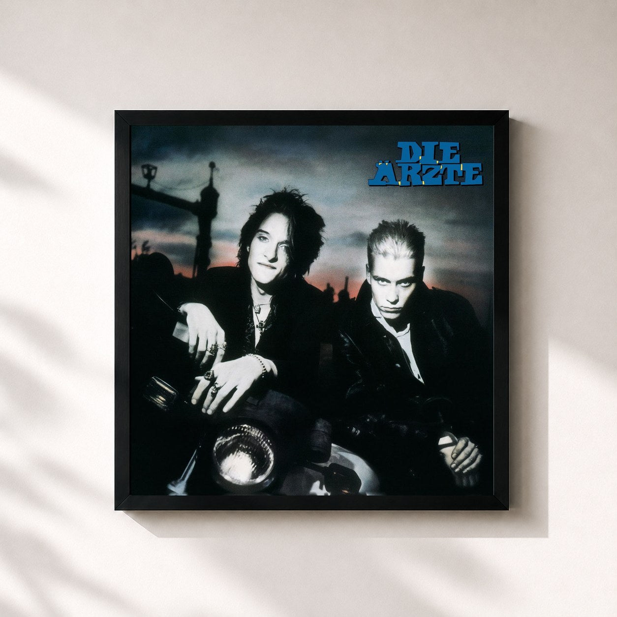 #noir Tableau carré de l'album Die Ärzte de Die Ärzte, cadre noir 32x32 cm
