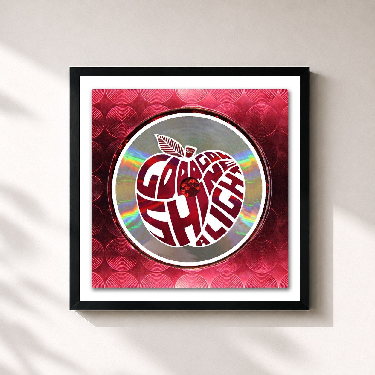 #noir Tableau carré de l'album Shine A Light de G-DRAGON, cadre noir 32x32 cm