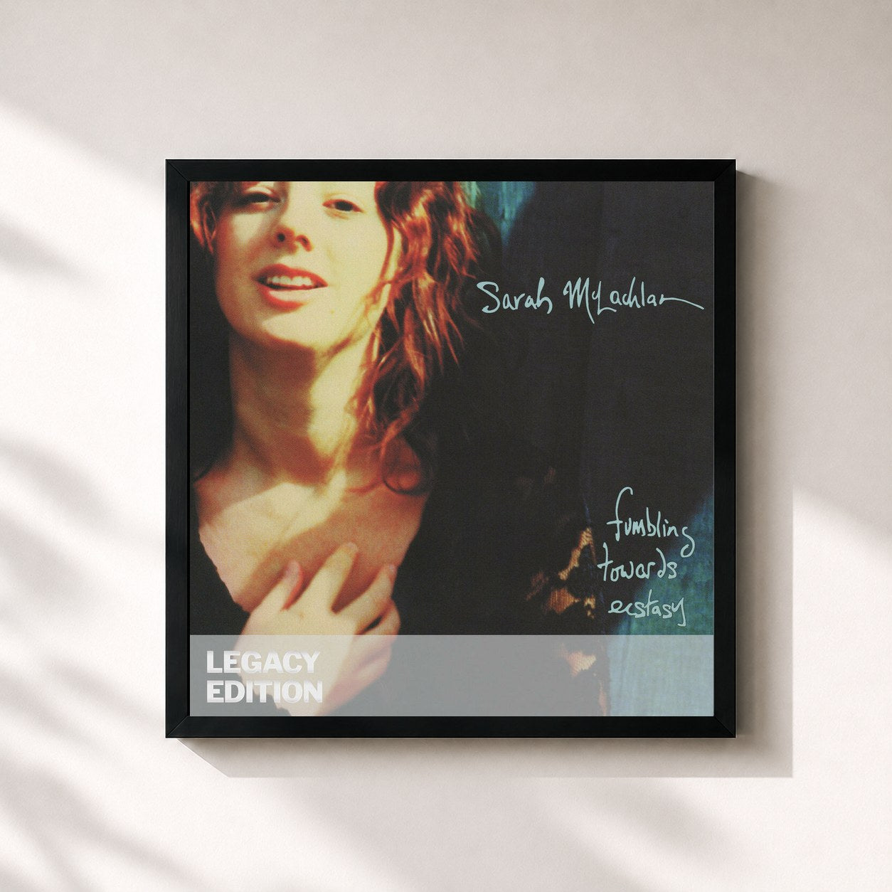 #noir Tableau carré de l'album Fumbling Towards Ecstasy (Legacy Edition) de Sarah McLachlan, cadre noir 32x32 cm
