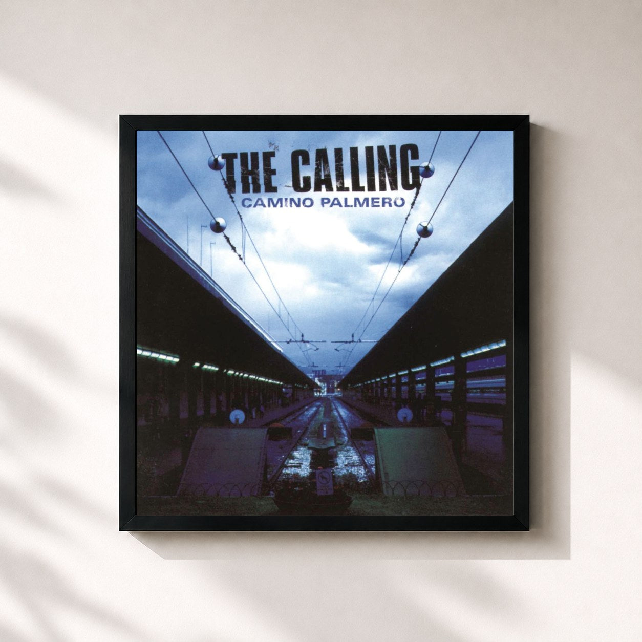 #noir Tableau carré de l'album Camino Palmero de The Calling, cadre noir 32x32 cm