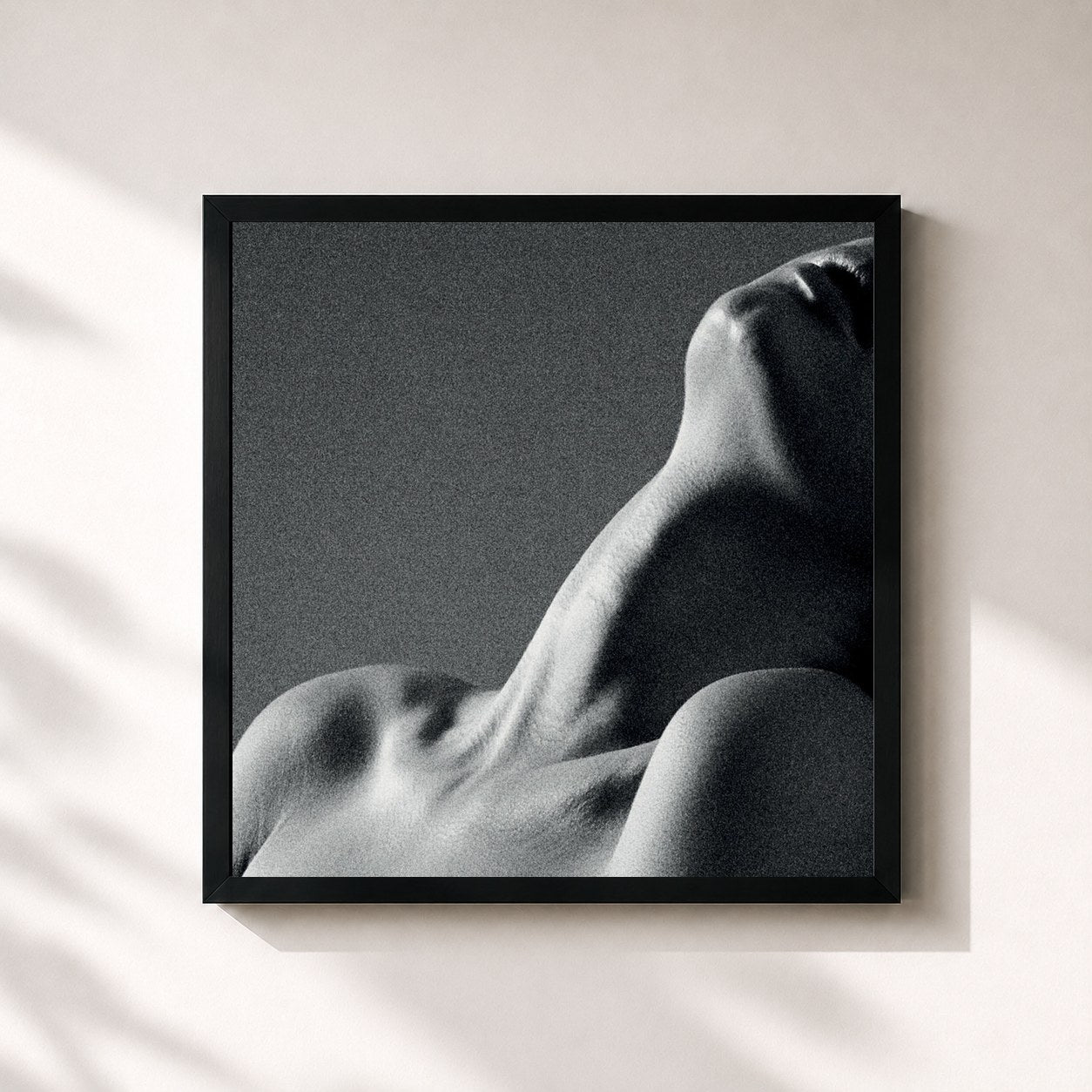 #noir Tableau carré de l'album Woman de Rhye, cadre noir 32x32 cm