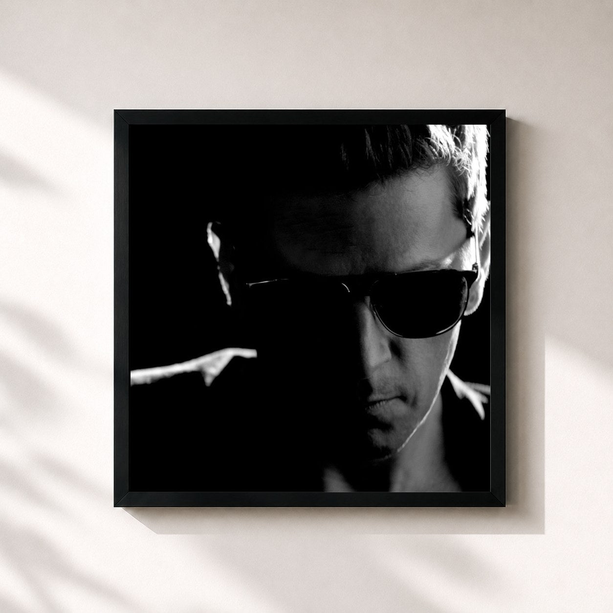 #noir Tableau carré de l'album The Great Unknown de Rob Thomas, cadre noir 32x32 cm