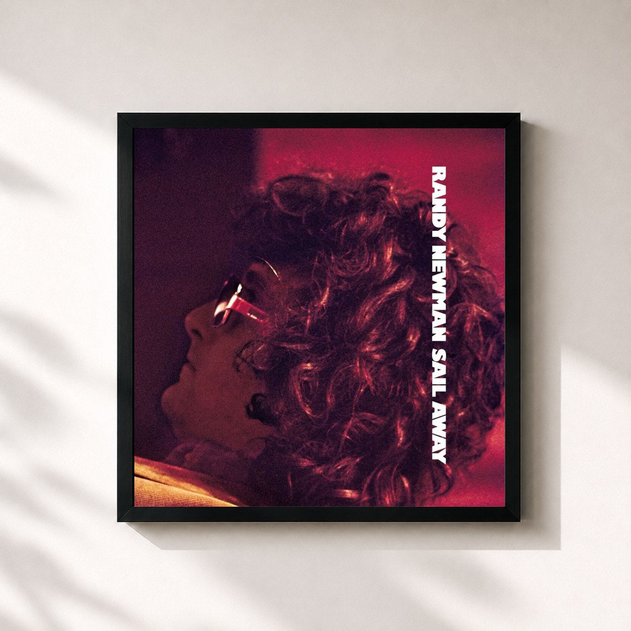 #noir Tableau carré de l'album Sail Away (Expanded & Remastered Edition) de Randy Newman, cadre noir 32x32 cm