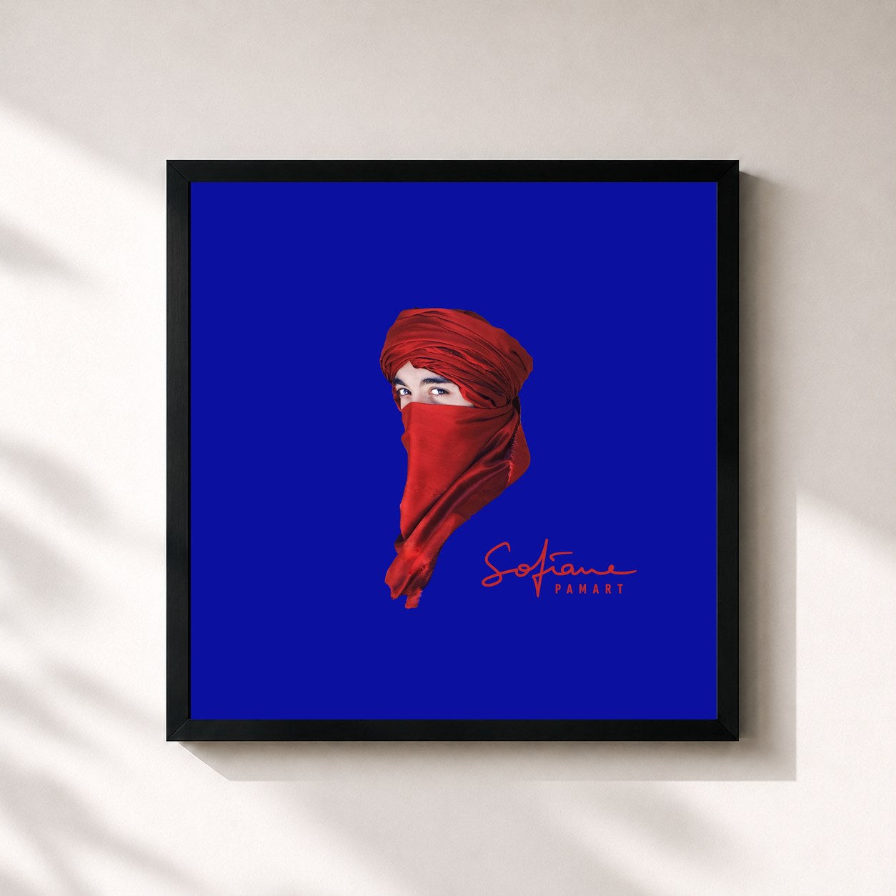#noir Tableau carré de l'album PLANET de Sofiane Pamart, cadre noir 32x32 cm