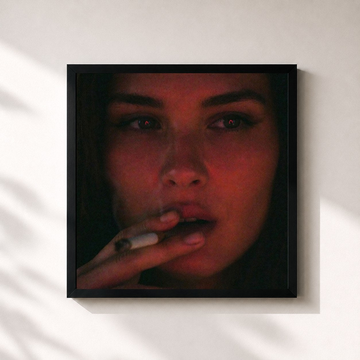 #noir Tableau carré de l'album Niykee de Niykee Heaton, cadre noir 32x32 cm