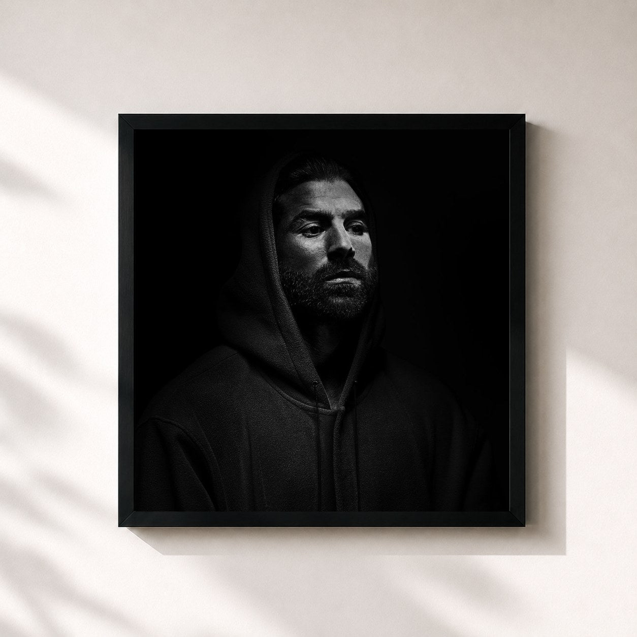 #noir Tableau carré de l'album Reloaded de Metrickz, cadre noir 32x32 cm