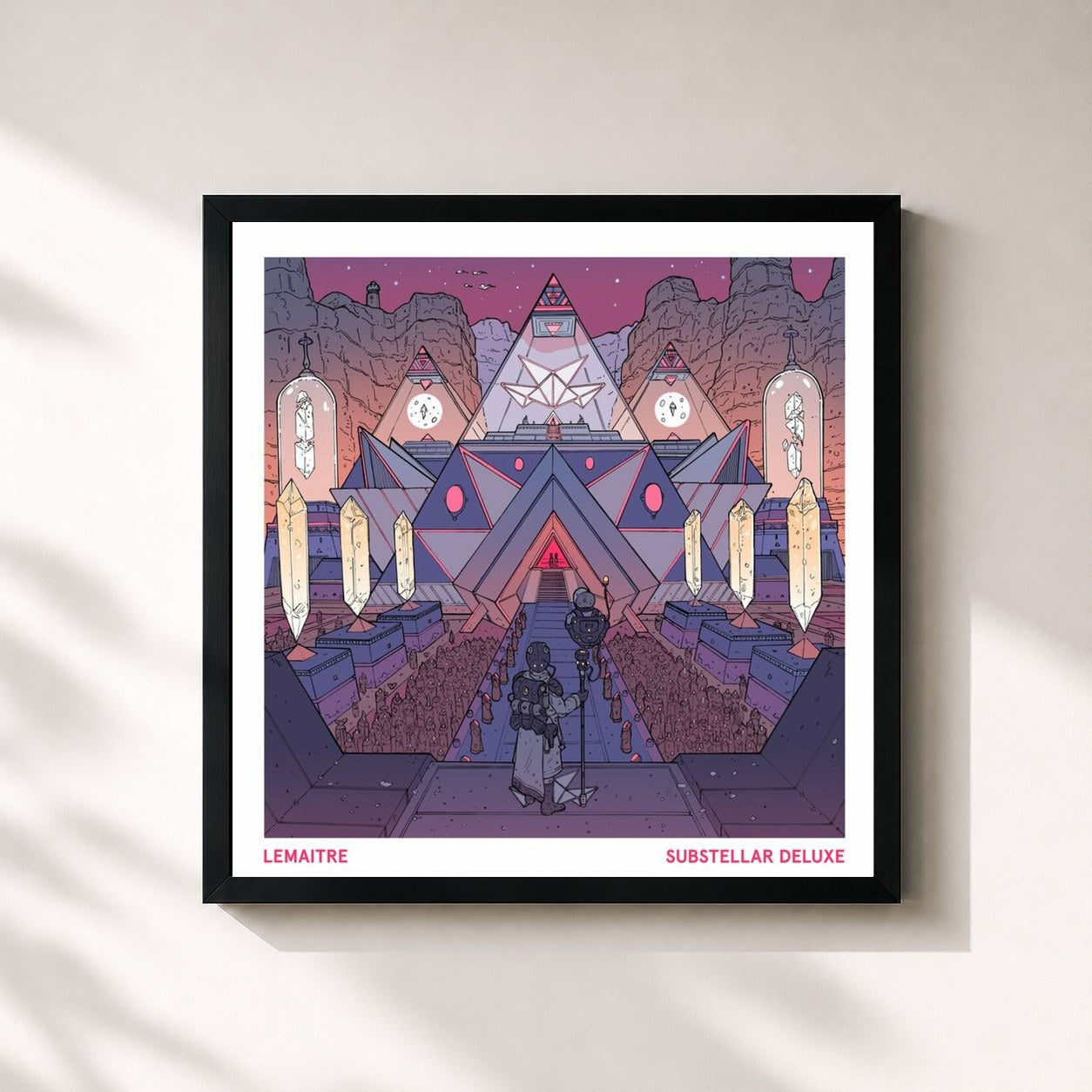#noir Tableau carré de l'album Substellar (Deluxe) de Lemaitre, cadre noir 32x32 cm