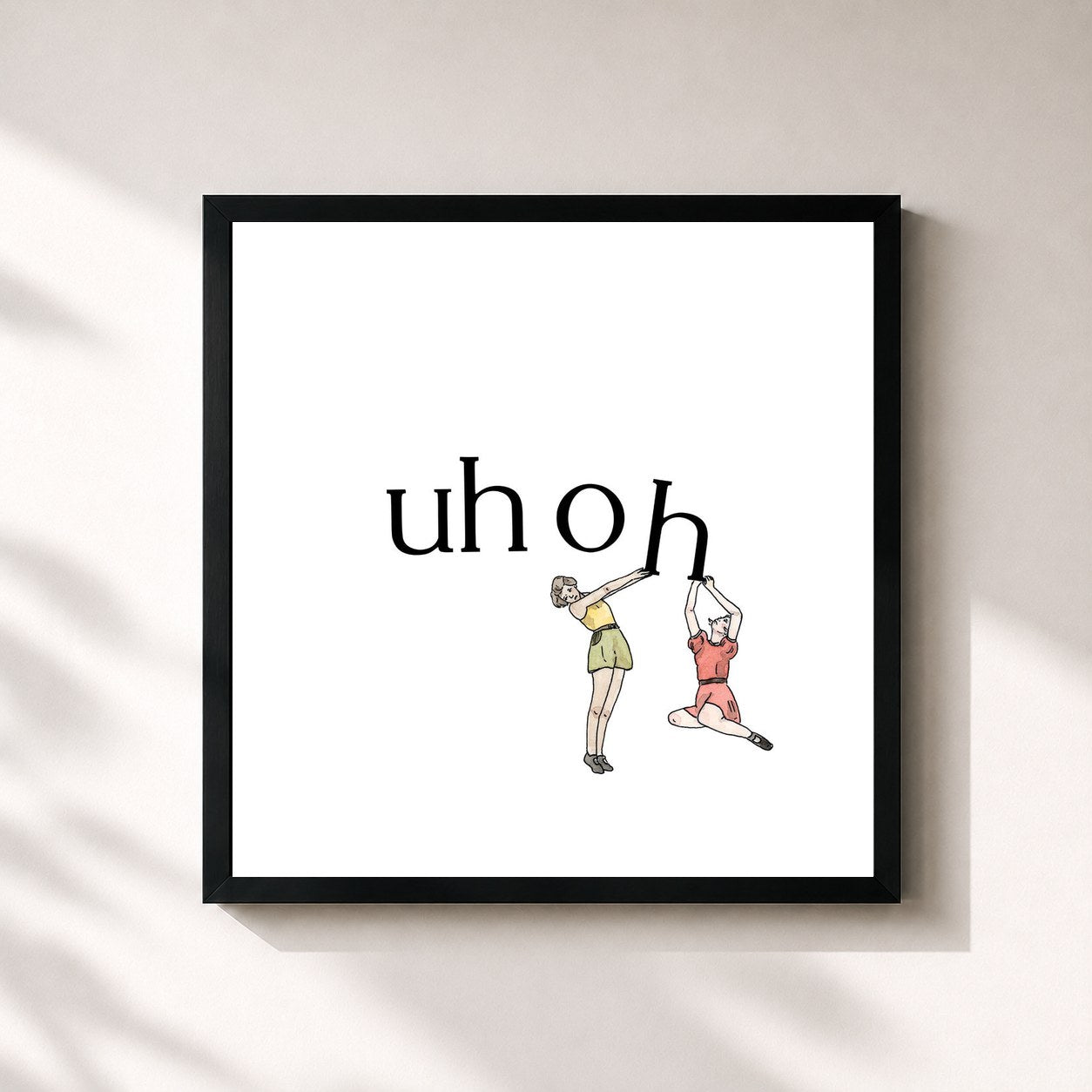 #noir Tableau carré de l'album Uh Oh de Patrick Watson, cadre noir 32x32 cm