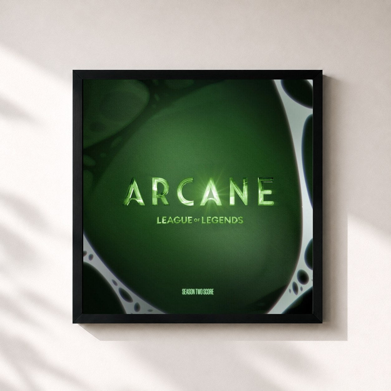 #noir Tableau carré de l'album Vol. 3: Arcane League of Legends (Season 2 Original Score) de Arcane, cadre noir 32x32 cm
