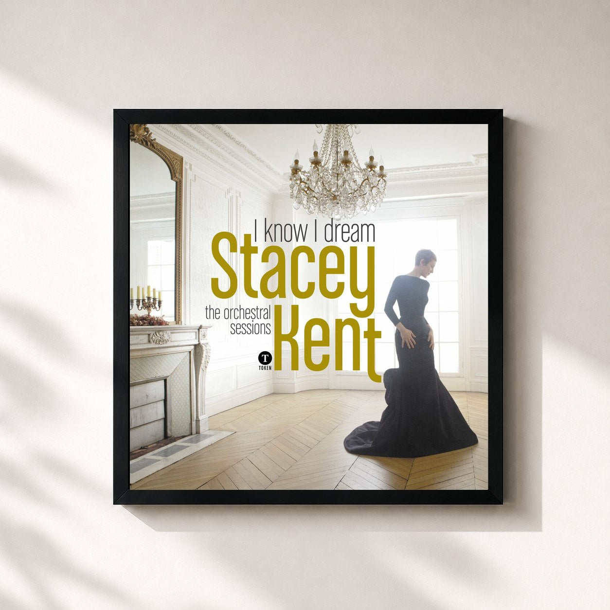 #noir Tableau carré de l'album I Know I Dream: The Orchestral Sessions (Deluxe Version) de Stacey Kent, cadre noir 32x32 cm