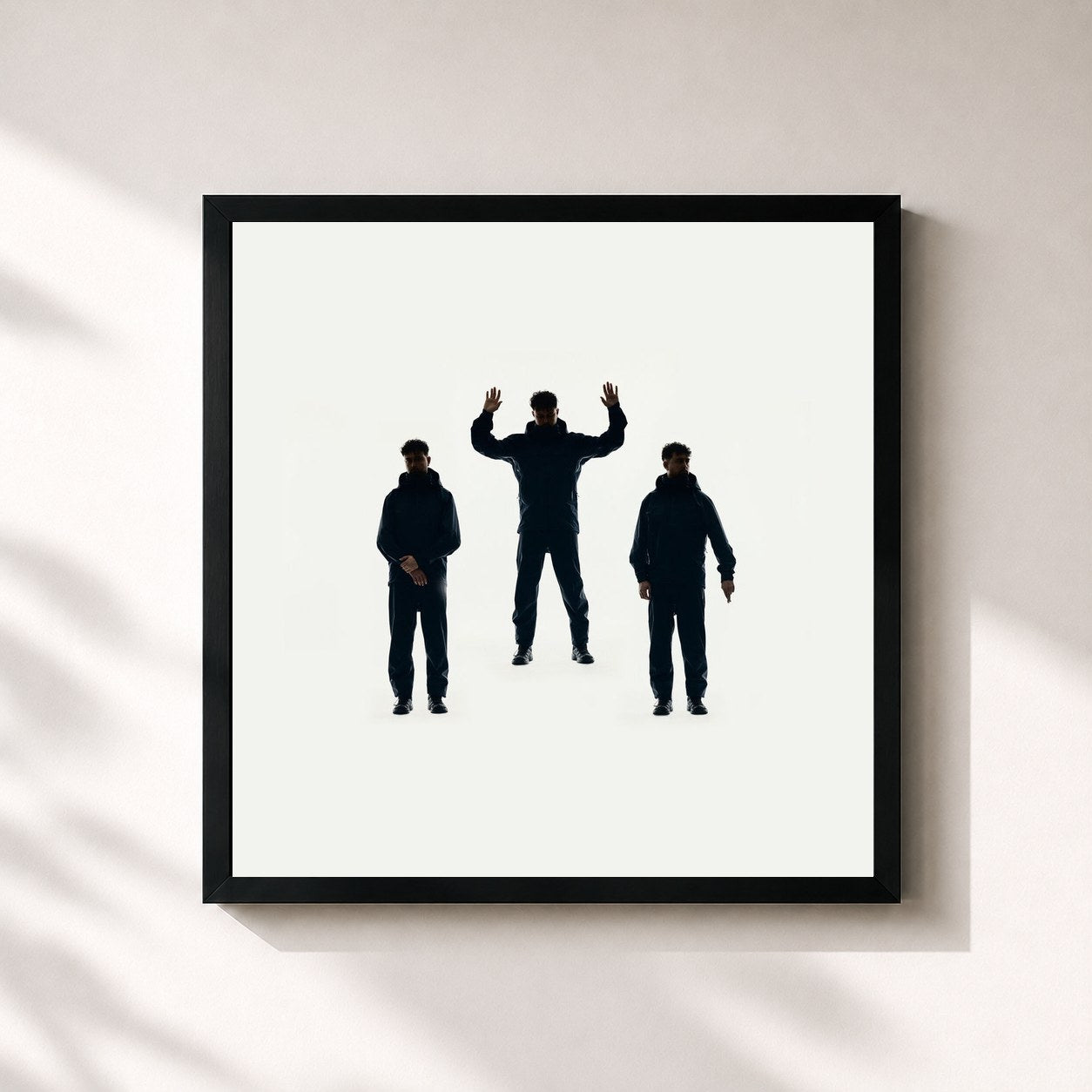 #noir Tableau carré de l'album TRES CREUS de Hoke, cadre noir 32x32 cm