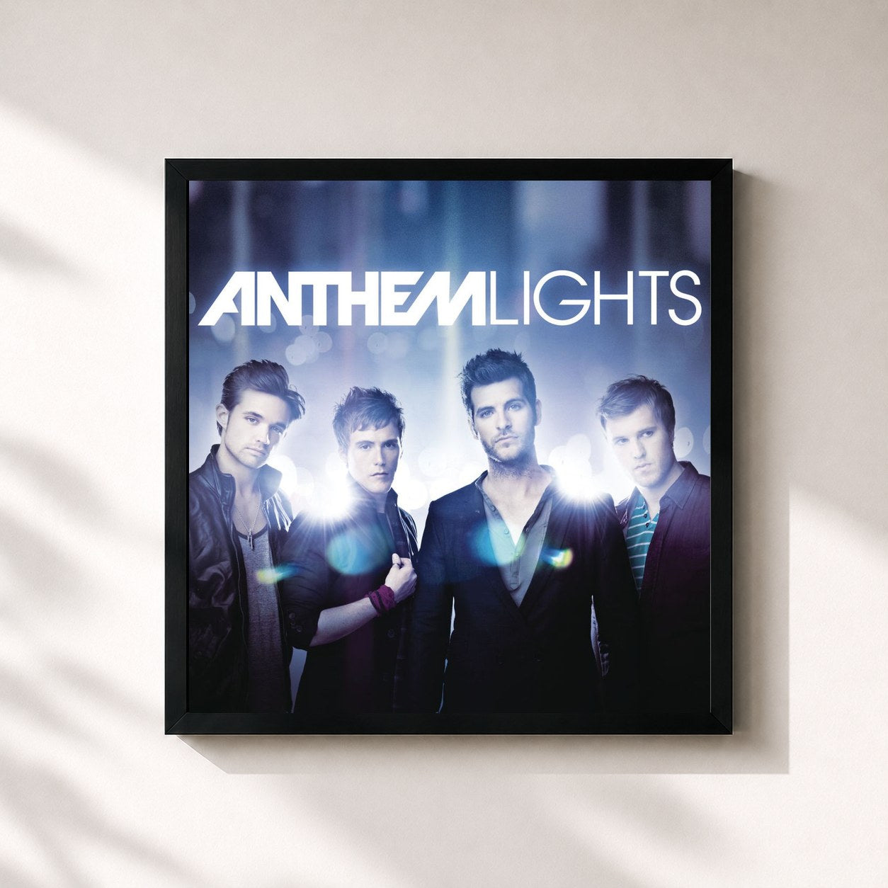 #noir Tableau carré de l'album Anthem Lights de Anthem Lights, cadre noir 32x32 cm