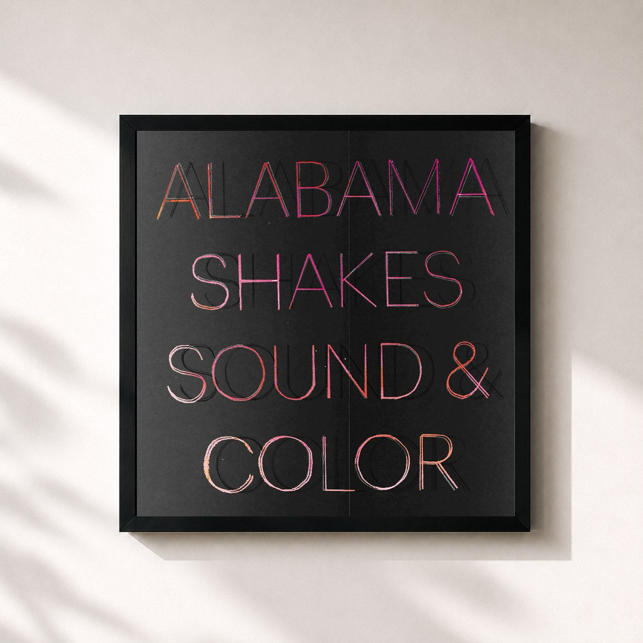 #noir Tableau carré de l'album Sound & Color (Deluxe Edition) de Alabama Shakes, cadre noir 32x32 cm