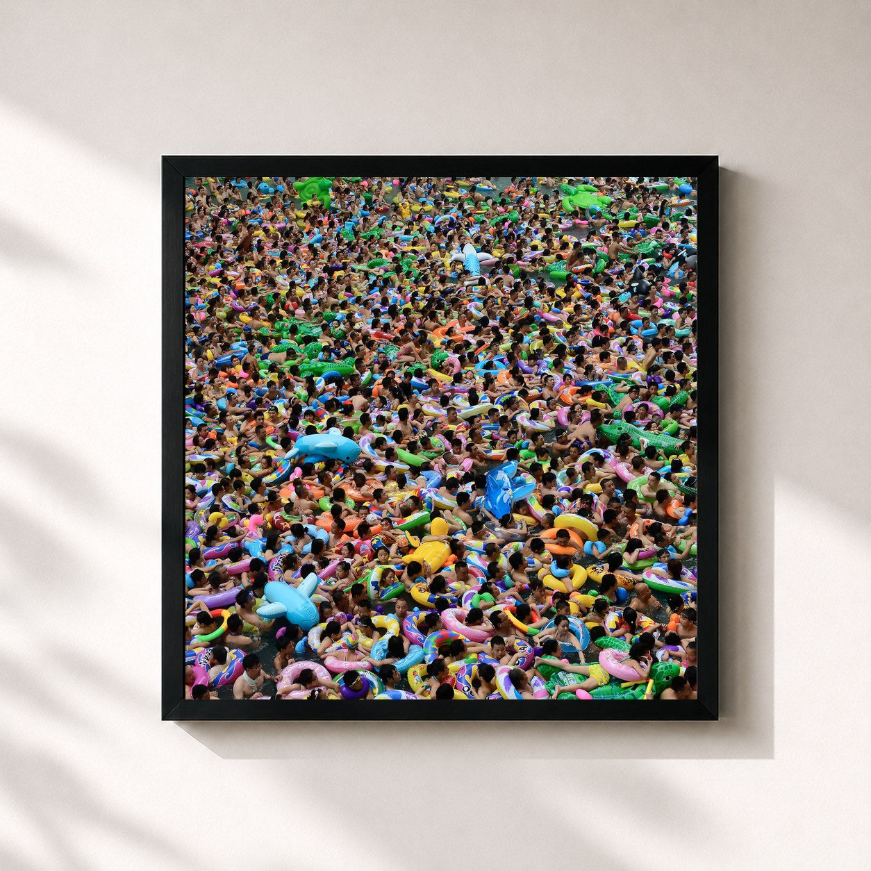 #noir Tableau carré de l'album Giants of All Sizes de Elbow, cadre noir 32x32 cm