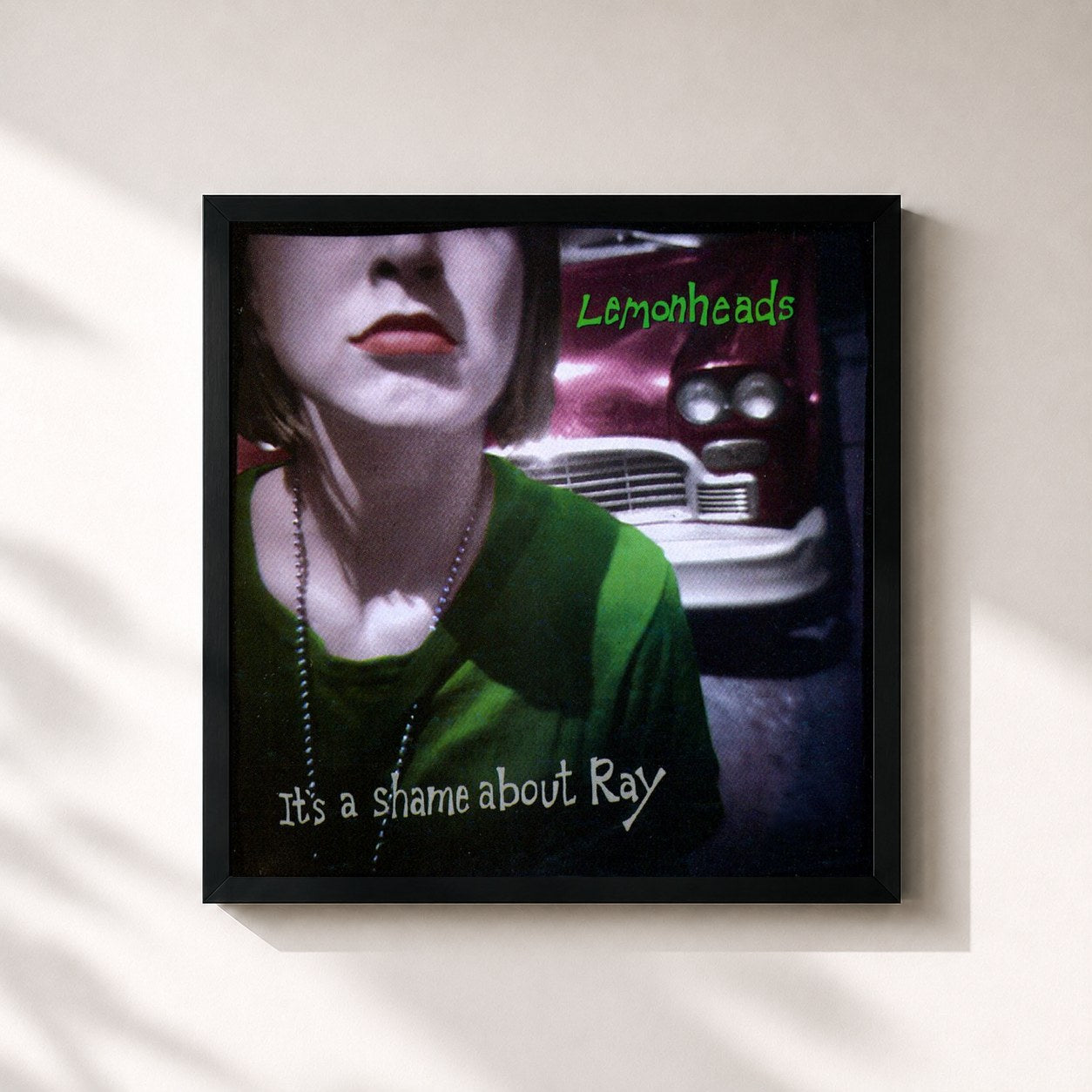 #noir Tableau carré de l'album It's a Shame About Ray (Expanded Edition) de The Lemonheads, cadre noir 32x32 cm