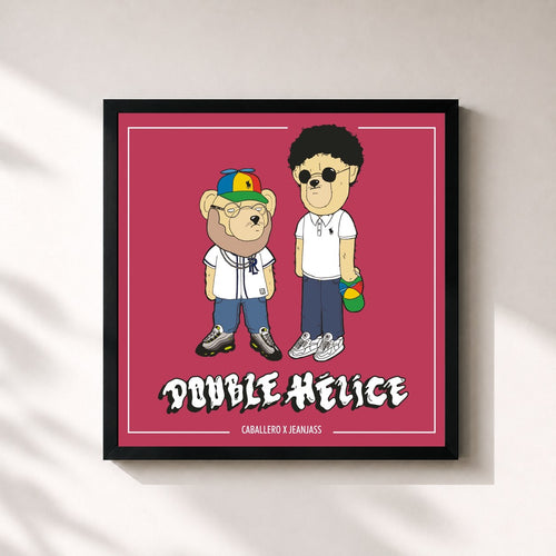 Caballero · Double hélice — Affiche encadrée