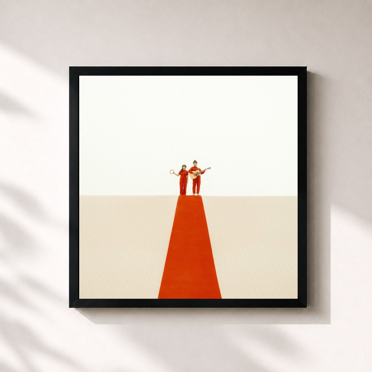#noir Tableau carré de l'album Fata Morgana: Dawn de St. Lucia, cadre noir 32x32 cm