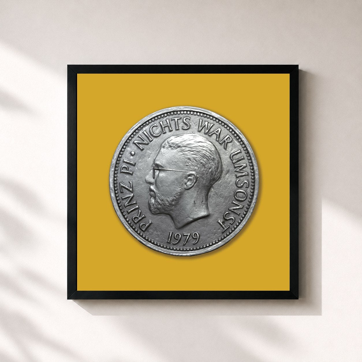 #noir Tableau carré de l'album 10 Jahre Prinz Pi de Prinz Pi, cadre noir 32x32 cm