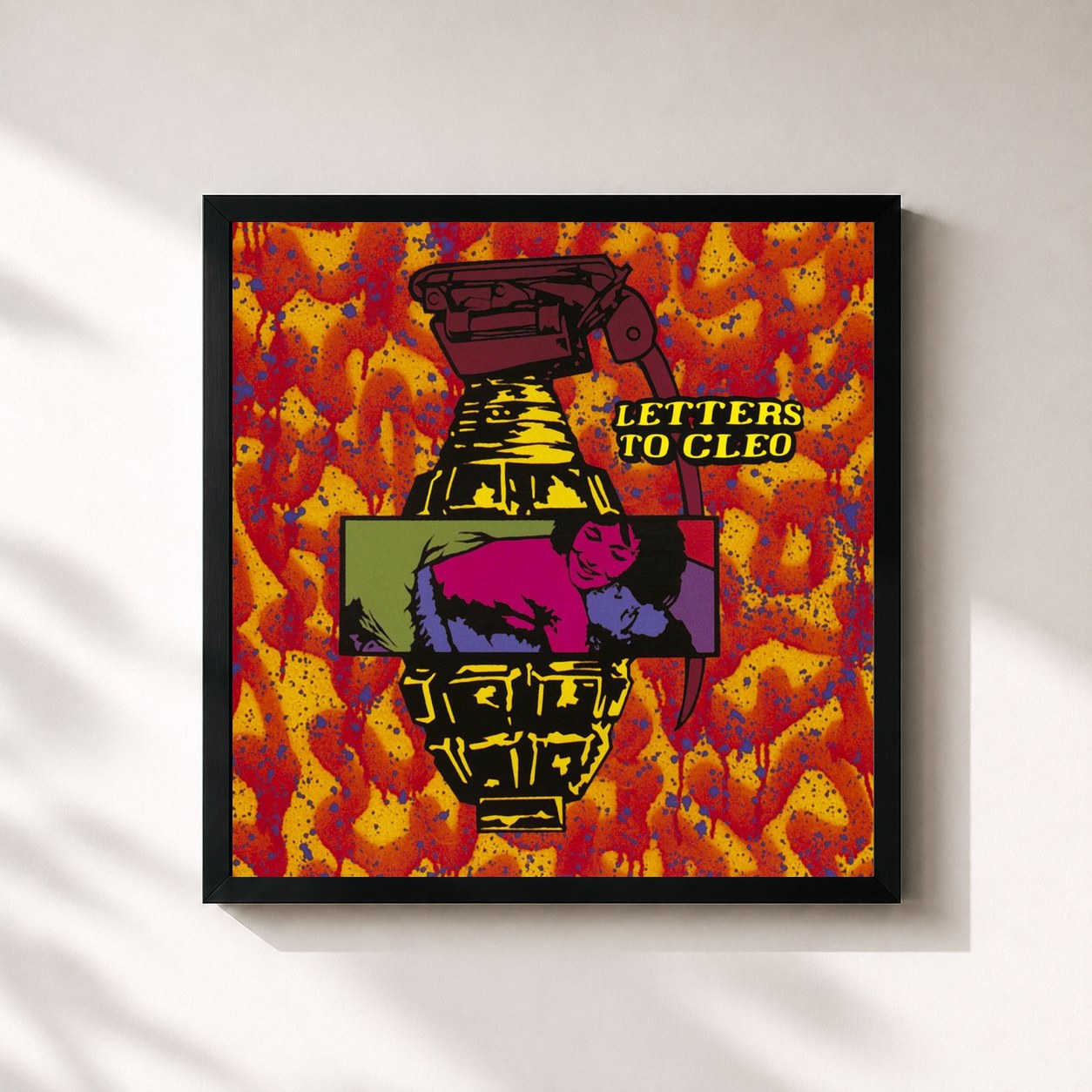 #noir Tableau carré de l'album Wholesale Meats And Fish de Letters to Cleo, cadre noir 32x32 cm