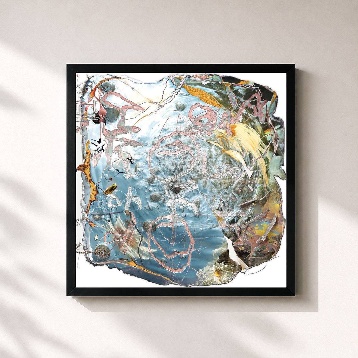 #noir Tableau carré de l'album I Am Toward You de How to dress well, cadre noir 32x32 cm