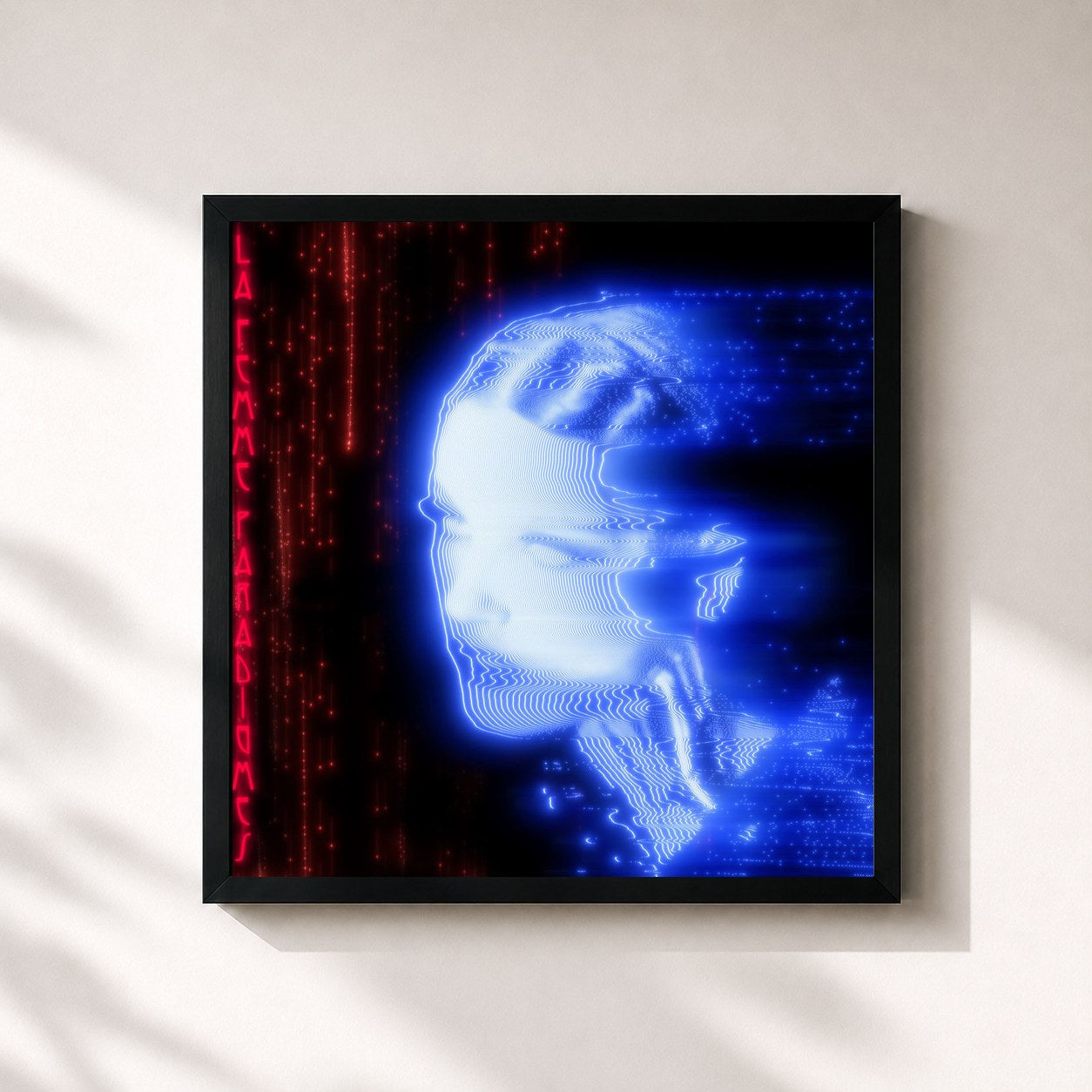 #noir Tableau carré de l'album Paradigmes : suppléments de La Femme, cadre noir 32x32 cm