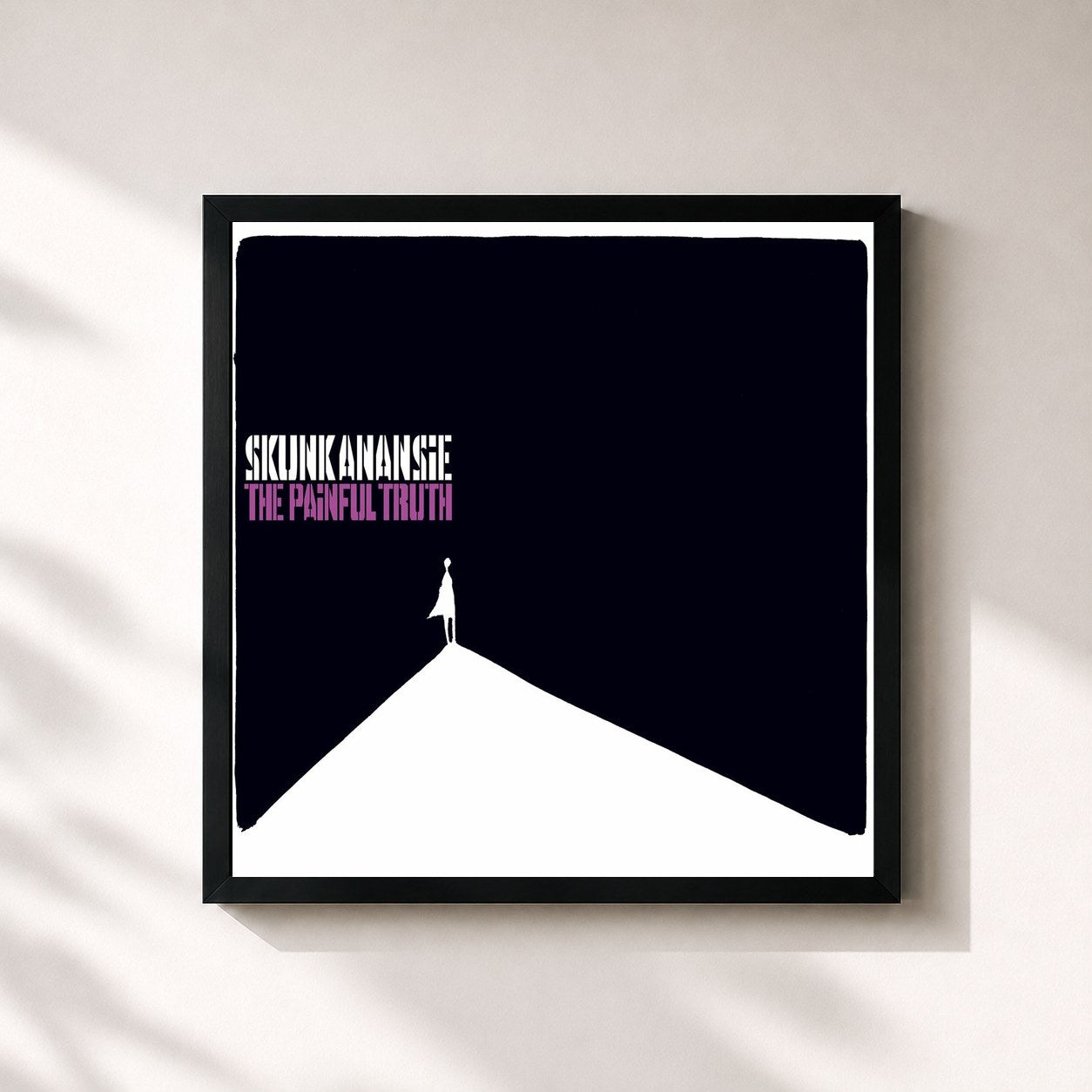 #noir Tableau carré de l'album The Painful Truth de Skunk Anansie, cadre noir 32x32 cm