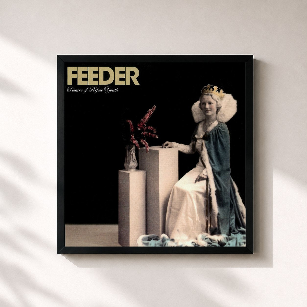 #noir Tableau carré de l'album Picture of Perfect Youth de Feeder, cadre noir 32x32 cm